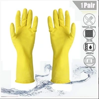Multipurpose Rubber Hand Gloves Reusable Used for Washing, Cleaning, Kitchen, Garden.. (Multi Color) [1 Pair]
